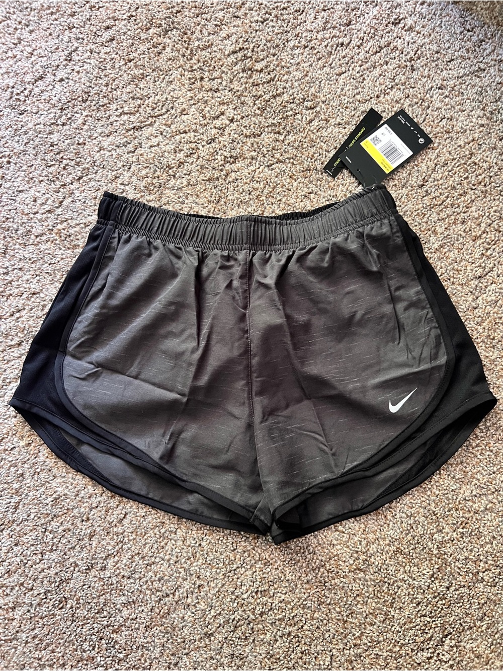 Nike Women’s Black & Charcoal Athletic Shorts